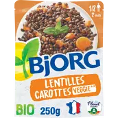 Plat cusiné Lentilles et carottes bio BJORG - 250g