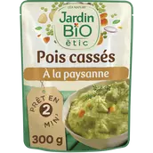 Pois cassés paysanne bio JARDIN BIO sachet 300g