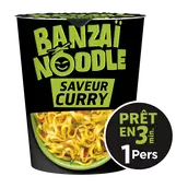 Pâtes instantanées Curry BANZAI NOODLE - Cup 67g