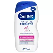 Gel douche natural prebiotic hypoallergénique SANEX - 425ml