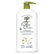 Crème douche extra au lait de coton LE PETIT OLIVIER, flacon de 750ml