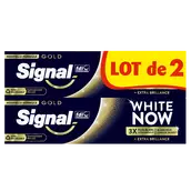 Dentifrice gold white now SIGNAL lot de 2x75ml