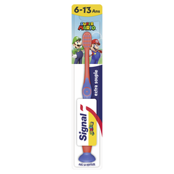 Brosse à Dents Junior Mario 6-13 ans Extra-Souple SIGNAL x1