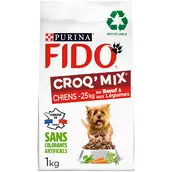 Croquettes pour chien adulte CROQ MIX Boeuf, Légumes FIDO - 1kg