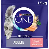 Croquettes pour chat adulte Saumon, Créales Complètes PURINA ONE - 1,5kg