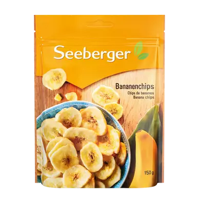 Chips de Bananes, SEEBERGER, sachet 150g