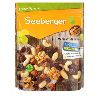 Mélange de graines "Mendiant de luxe", SEEBERGER, sachet 400gMélange de graines "Mendiant de luxe", SEEBERGER, sachet 400g