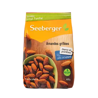 Amandes grillées, SEEBERGER, sachet, 400g