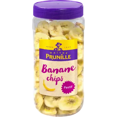 Banane sechée en chips, MAITRE PRUNILLE, bocal 275g