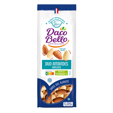 Duo amandes grillées sans sel, DACO BELLO, sachet 175g