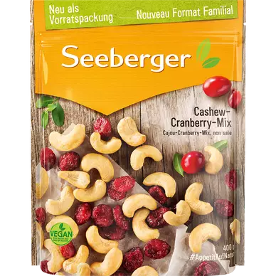 Cajou-cranberry mix, SEEBERGER, sachet, 400g