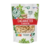 Cacahuètes grillées sans sel, sachet 180g