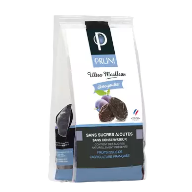 Pruneaux moelleux dénoyautés, sachet, 250g