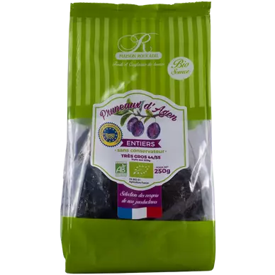 Pruneau d'Agen BIO, calibre 44/55, sachet 250g
