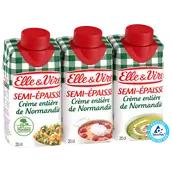 Crème UHT entière semi-épaisse 30% MG ELLE&VIRE - 60 cl