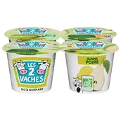 Yaourt aux fruits bio poire LES 2 VACHES - 4x115g