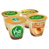 Flan bio nappé caramel VRAI, 4x125g