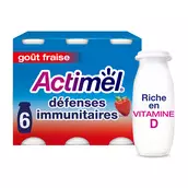 Yaourt à boire fraise ACTIMEL - 6x100g