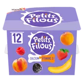 Yaourt enfant aux fruits PETITS FILOUS - 12x50g