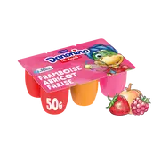 Petits suisse aux fruits fraise framboise abricot DANONINO - 6x50g