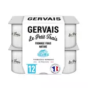 Petits suisse nature 3,9% mg GERVAIS - 12x60g