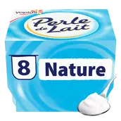 Yaourt brassé nature PERLE DE LAIT - 8x125g