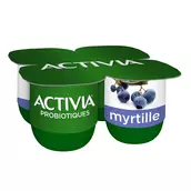 Yaourt aux fruits bifidus myrtille ACTIVIA - 4x125g