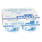 Fromage frais nature MALO, 20%mg, 4x100g
