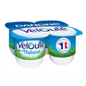 Yaourt brassé nature VELOUTE DANONE - 4x125g