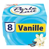 Yaourt brassé vanille PERLE DE LAIT - 8x125g