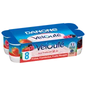 Yaourt brassé aux fruits mixés fruits rouges VELOUTE DANONE - 8x125g