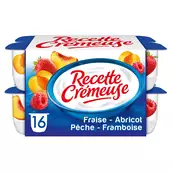 Yaourt aux fruits RECETTE CREMEUSE DANONE - 16x125g