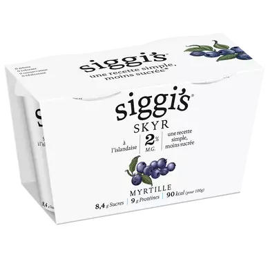 Skyr 2% MG Myrtille SIGGI'S - 2x140g