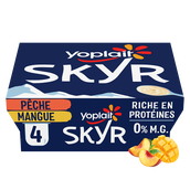 Yaourt Skyr pêche et mangue YOPLAIT SKYR - 4x100g