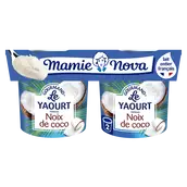 Yaourts Gourmand Noix de coco MAMIE NOVA - 2 pots de 150g