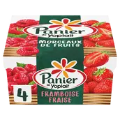 Yaourt aux fruits fraise framboise 2,3% MG PANIER DE YOPLAIT - 4x125g