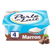 Yaourt sur lit de crème de marron PERLE DE LAIT - 4x125g