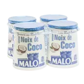 Yaourt au lait entier arômatisé coco, MALO, 4x125g