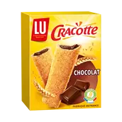Biscottes fourrées au chocolat CRACOTTE - Paquet de 200g