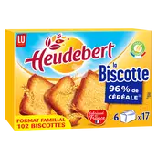 Biscottes HEUDEBERT - Paquet de 102 tranches - 830g