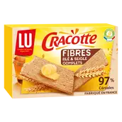 Biscottes fibres aux céréales complètes CRACOTTE - Paquet de 250g