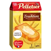 Biscottes Pleine vie Sans sel ajouté PELLETIER - Paquet de 34 tranches- 285g
