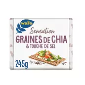 Biscottes Croustillantes tartillantes Sensation aux graines de chia &touche de sel WASA, 245g