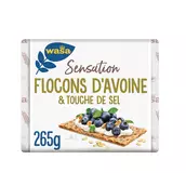 Biscottes Croustillantes tartillantes sensation aux flocons avoine ettouche de sel WASA, 265g