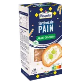 Tartines de pain aux multi-céréales PASQUIER x24tr.240g