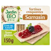 Tartines craquantes sarrasin ssa s/gluten JARDIN BIO 150g