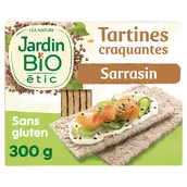 Tartines craquantes sarrasin sans gluten JARDIN BIO, 300g