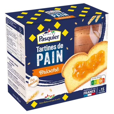 Tartines de pain brioché PASQUIER - Paquet de 210g