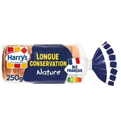 Pain de mie extra moelleux Nature longue conservation HARRYS - 250g