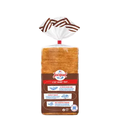 Pain de mie Maxi Tranches Complet JACQUET Sans Sucres Ajoutés 825G